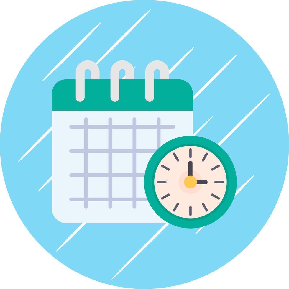 Timetable Flat Blue Circle Icon vector