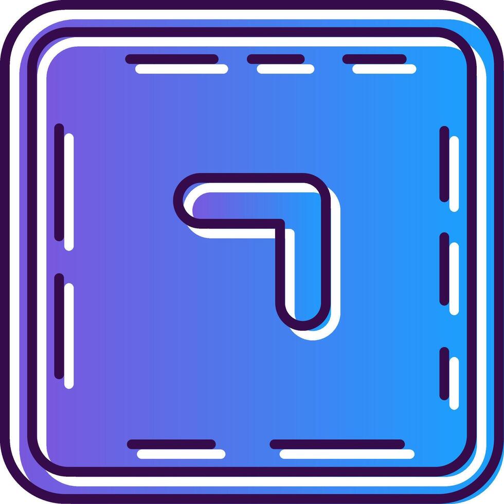 Chevron Gradient Filled Icon vector