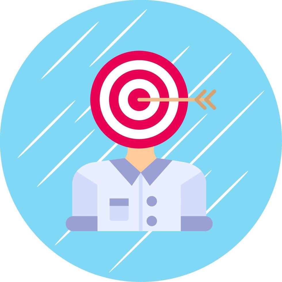Audience Flat Blue Circle Icon vector
