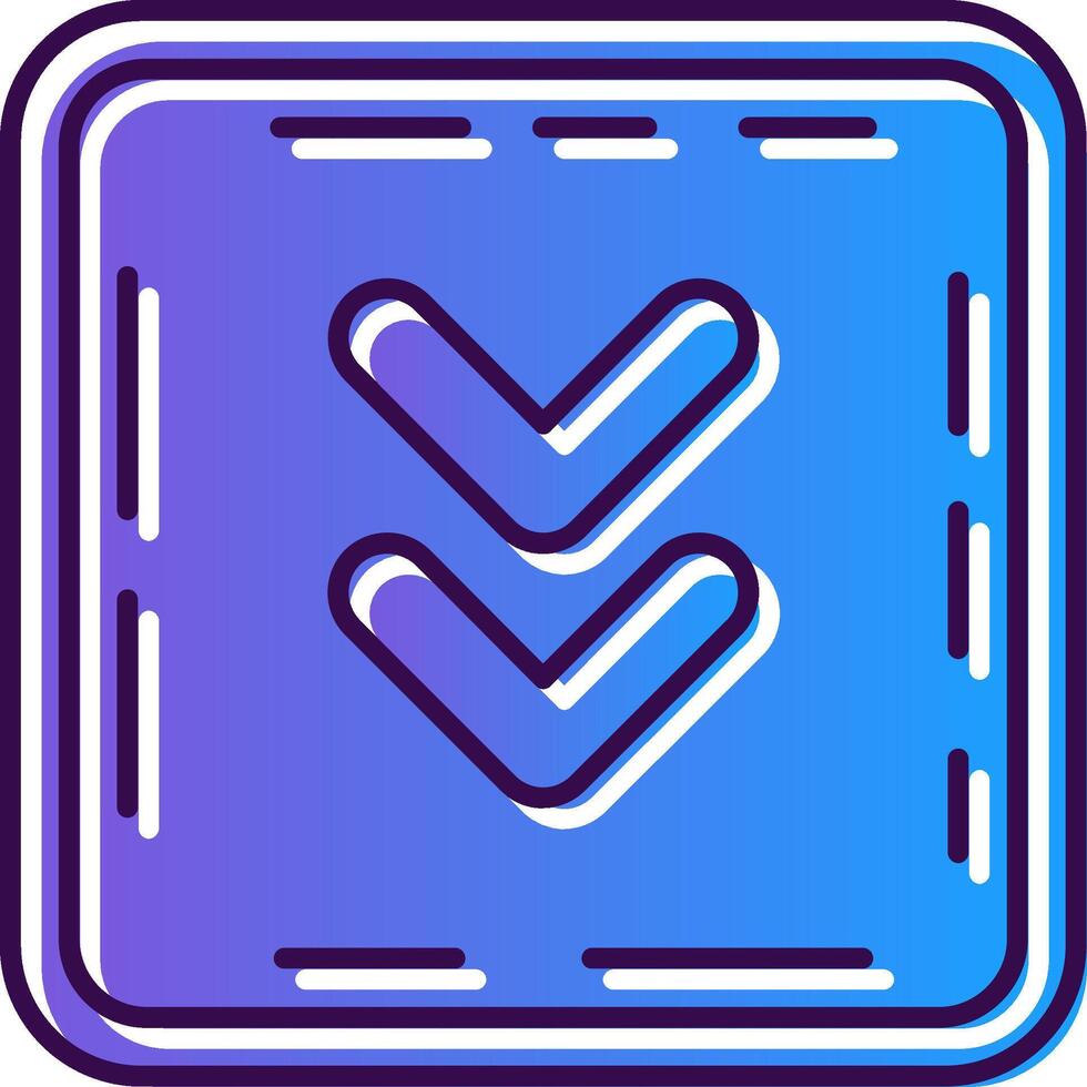 Chevron Gradient Filled Icon vector