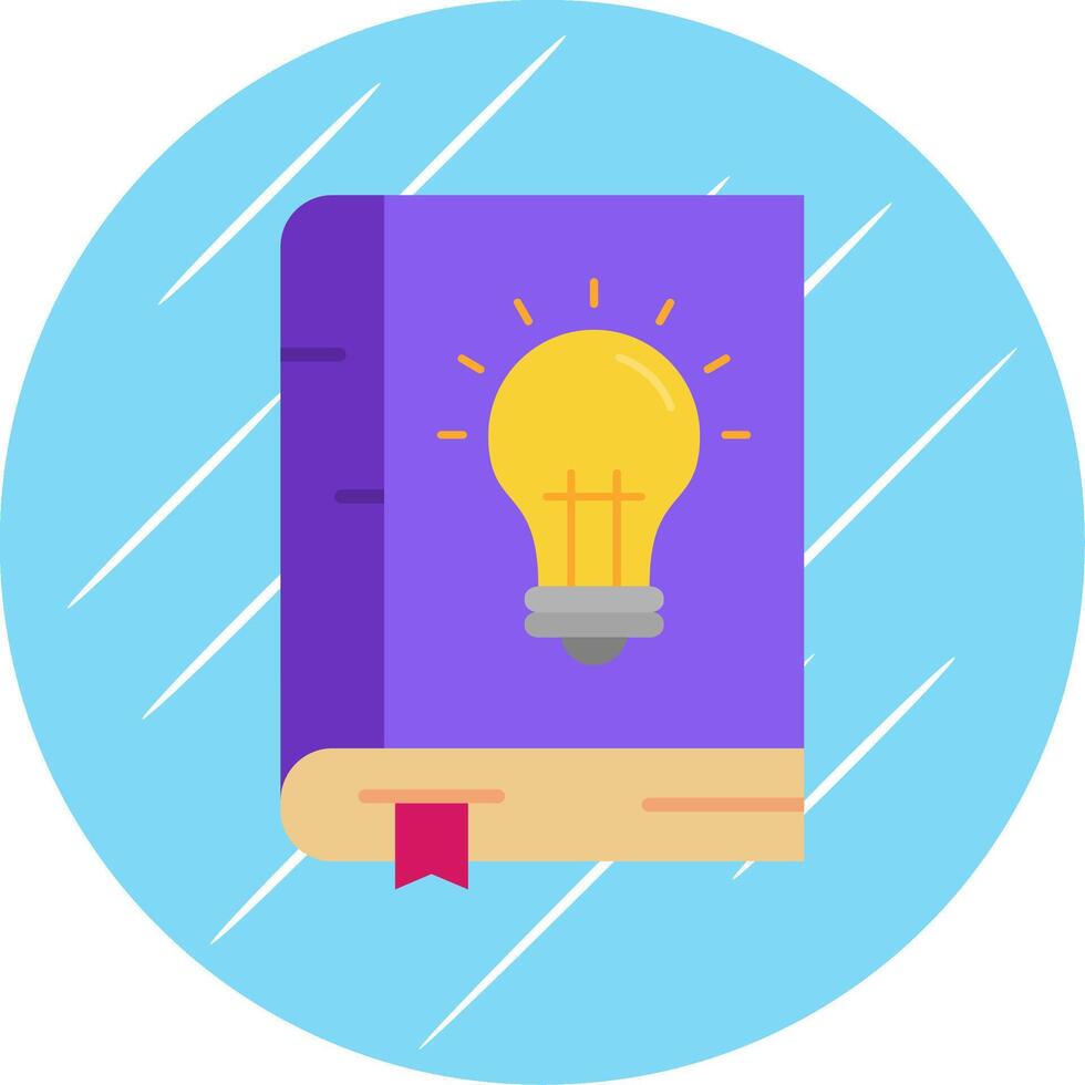 Knowledge Flat Blue Circle Icon vector