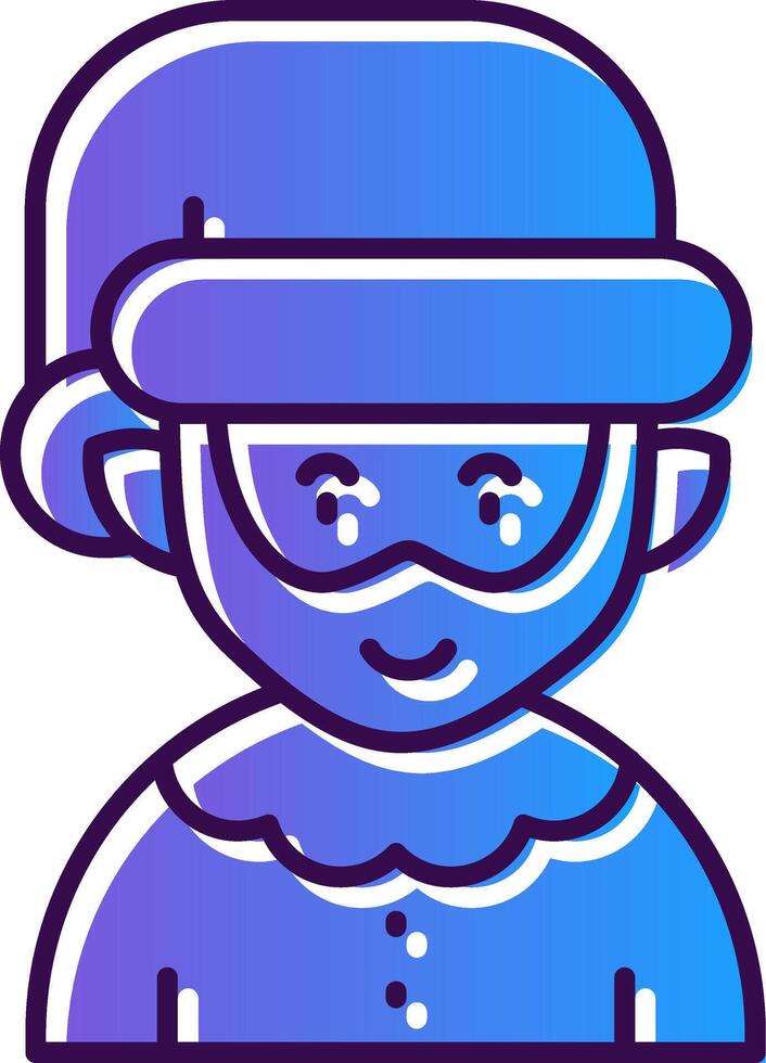 Elfie Gradient Filled Icon vector