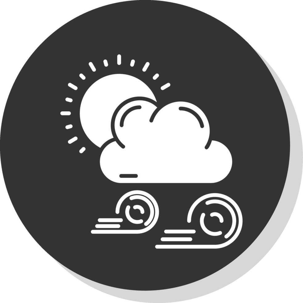 Weather Glyph Grey Circle Icon vector