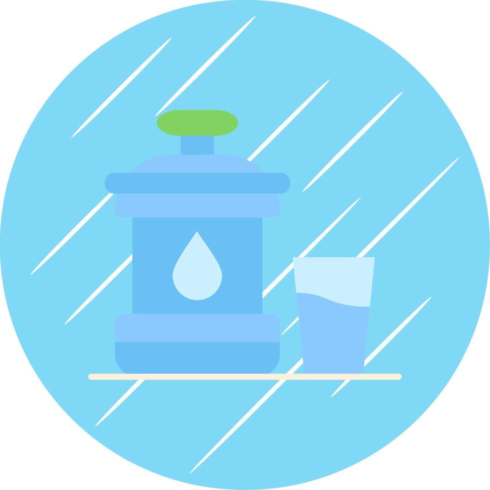 Zamzam Flat Blue Circle Icon vector