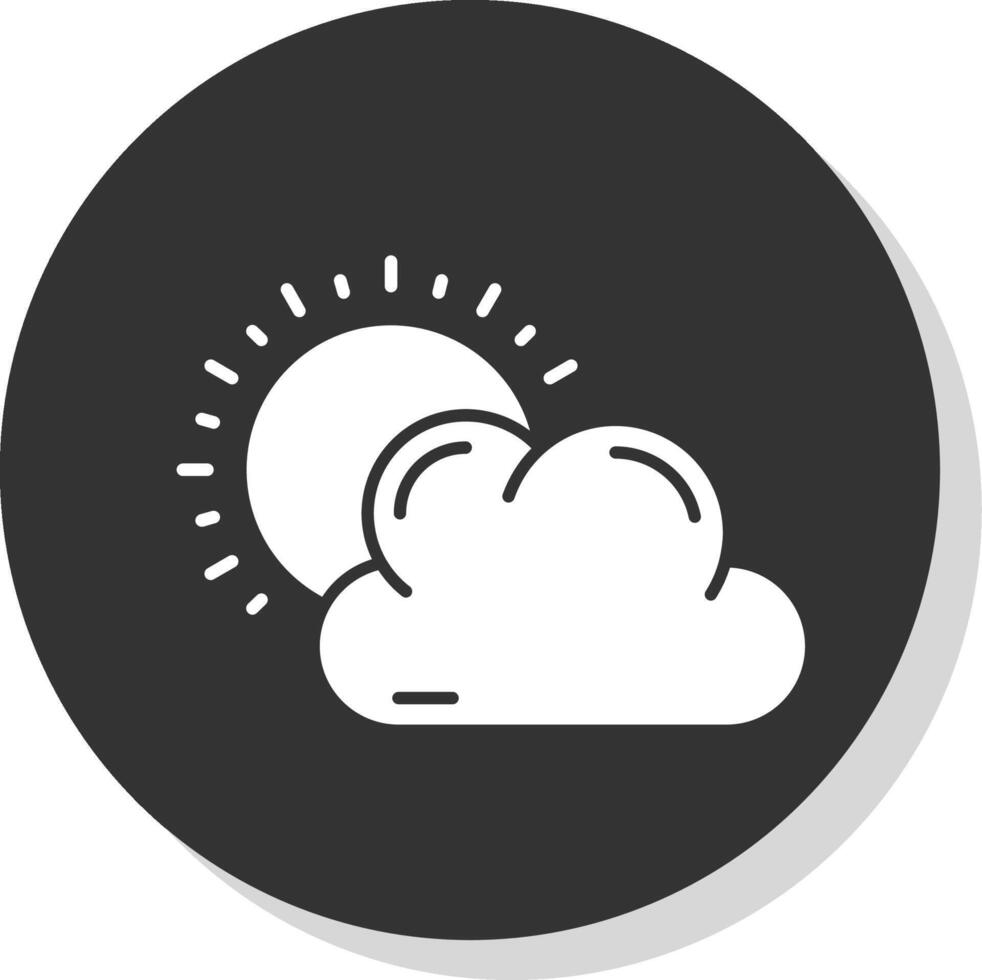 Weather Glyph Grey Circle Icon vector