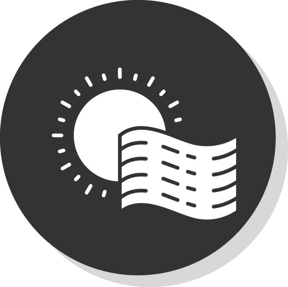 Fog Glyph Grey Circle Icon vector