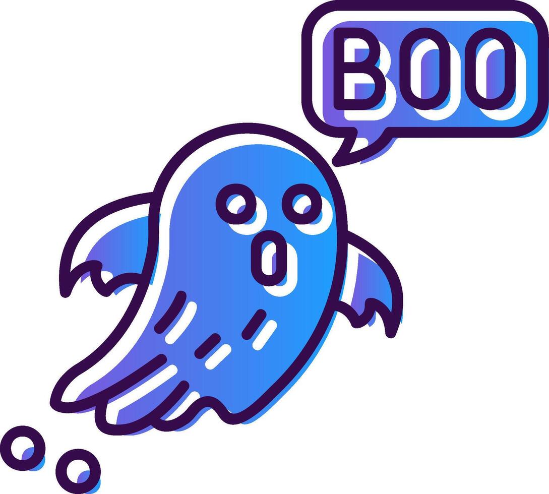 Boo Gradient Filled Icon vector