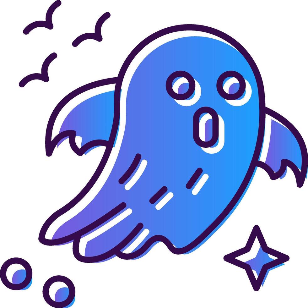 fantasma degradado lleno icono vector