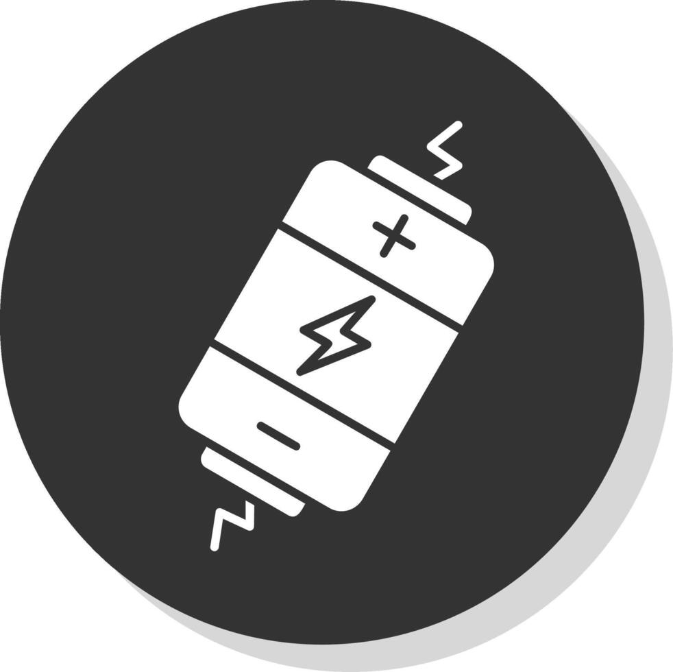 Electric Glyph Grey Circle Icon vector