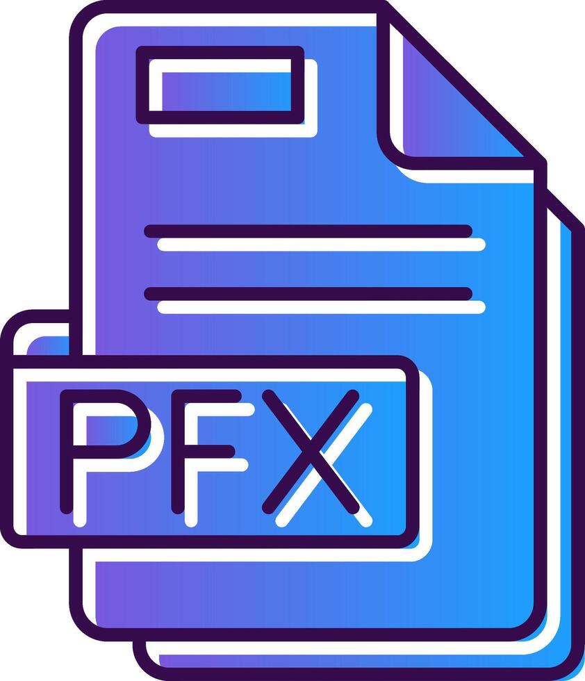 Pfx Gradient Filled Icon vector