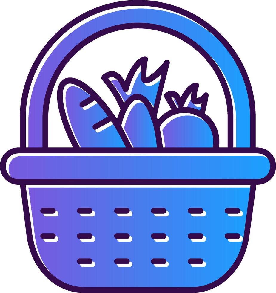 Basket Gradient Filled Icon vector
