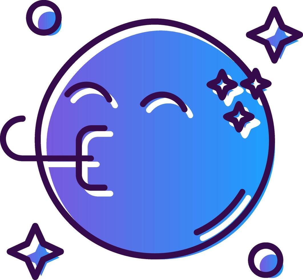 Congratulation Gradient Filled Icon vector