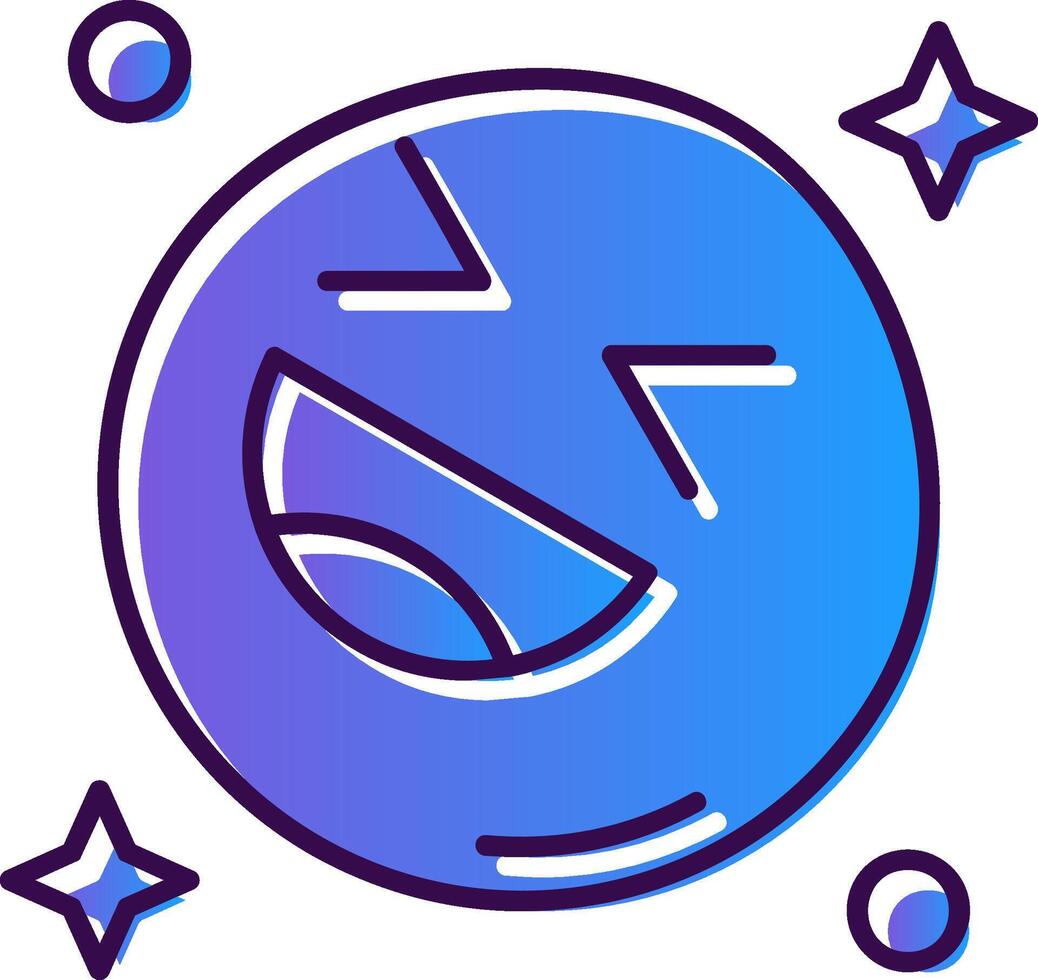 Laugh Gradient Filled Icon vector
