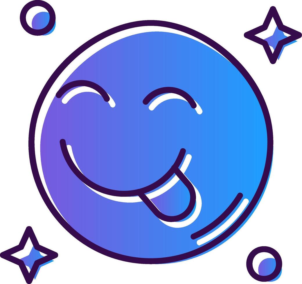 Tongue Gradient Filled Icon vector