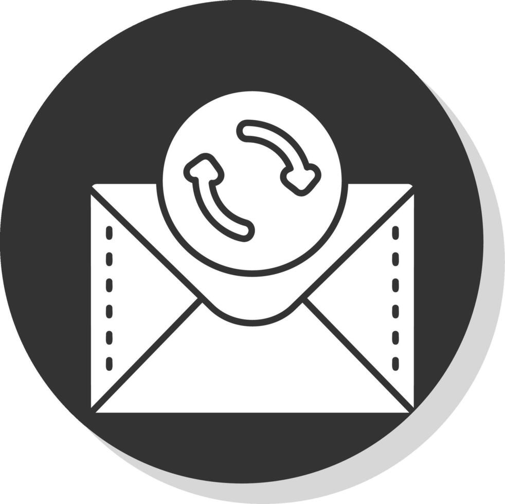 Arrow Glyph Grey Circle Icon vector