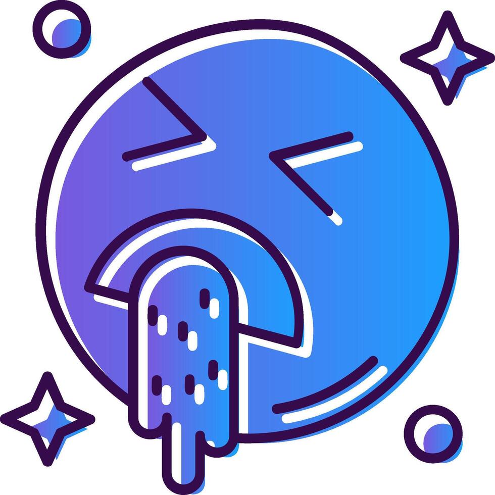 Vomit Gradient Filled Icon vector