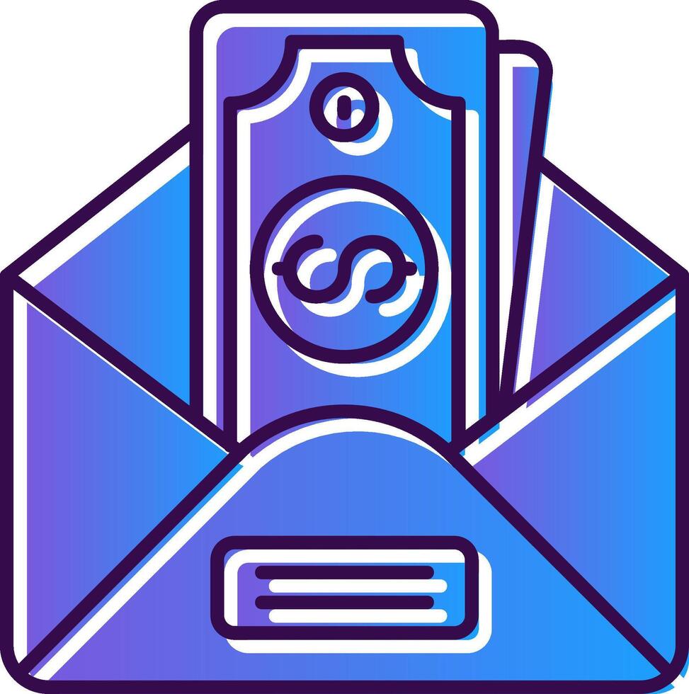 Envelope Gradient Filled Icon vector