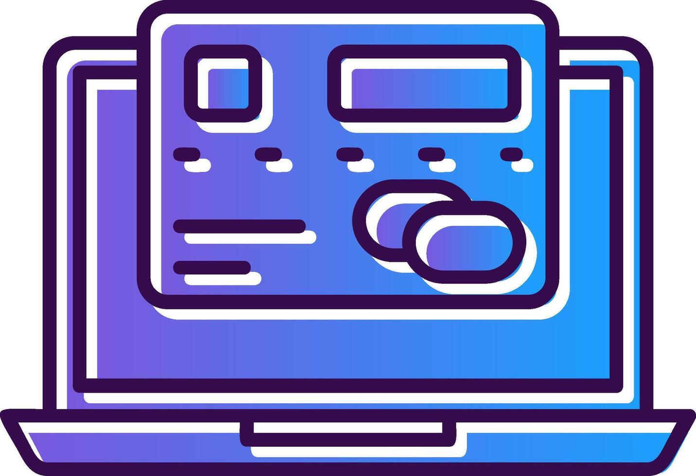 Laptop Gradient Filled Icon vector