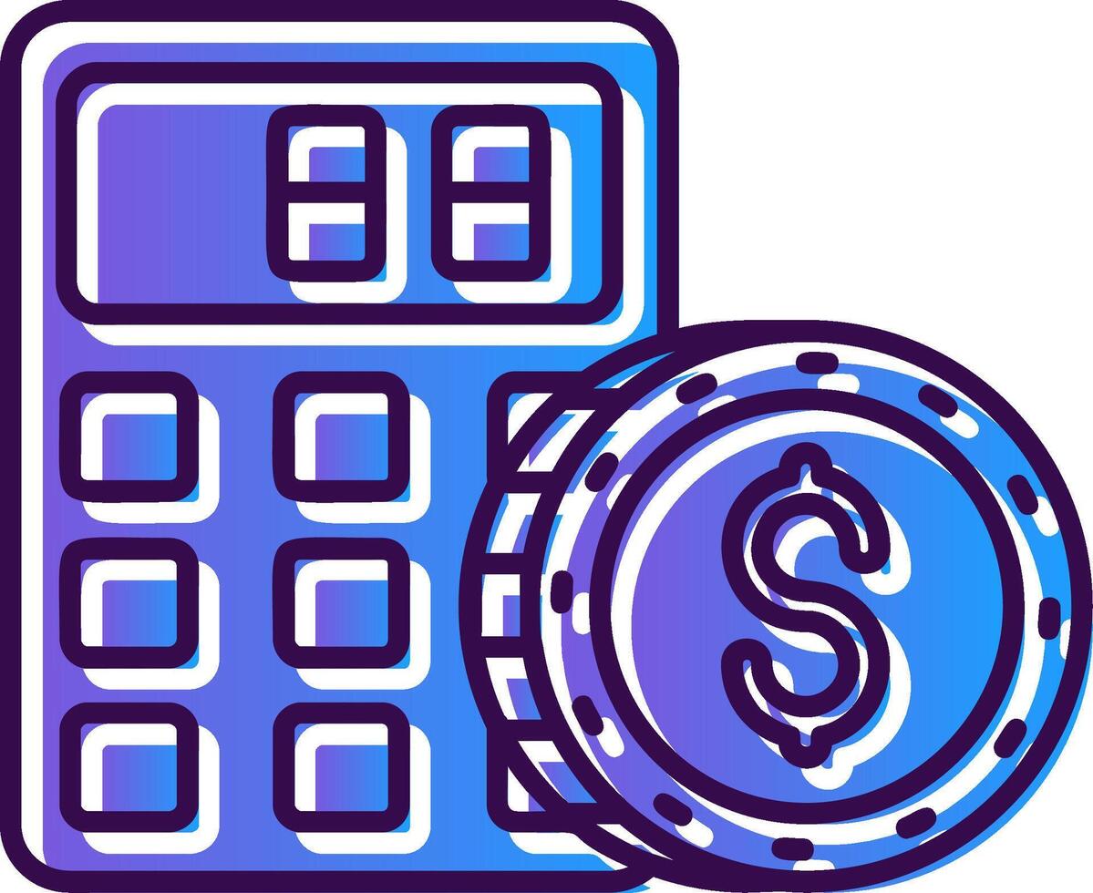 Calculator Gradient Filled Icon vector