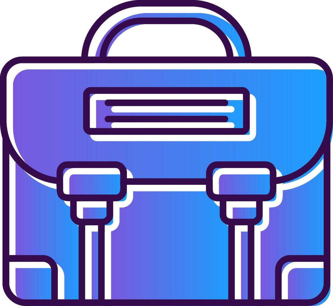 Briefcase Gradient Filled Icon vector