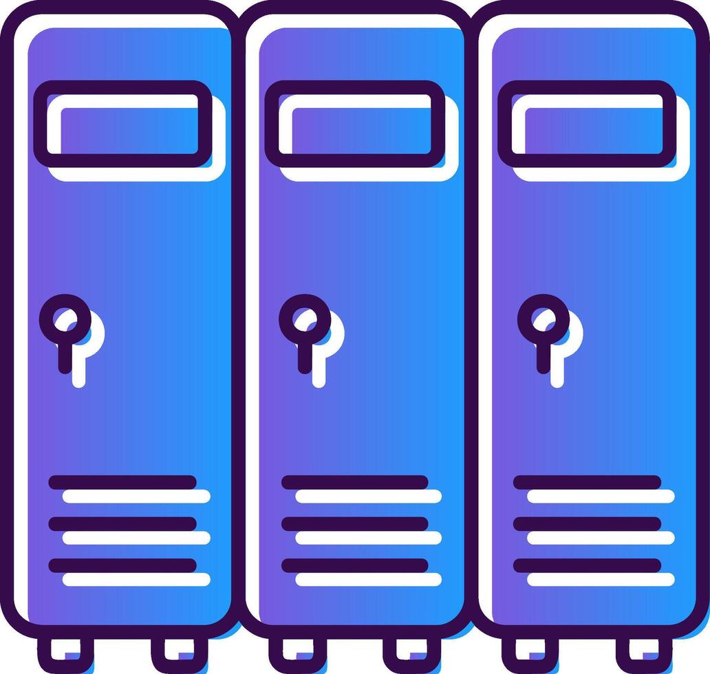 Lockers Gradient Filled Icon vector