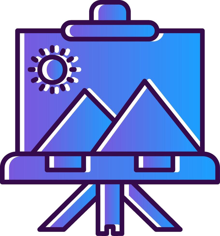 Canvas Gradient Filled Icon vector