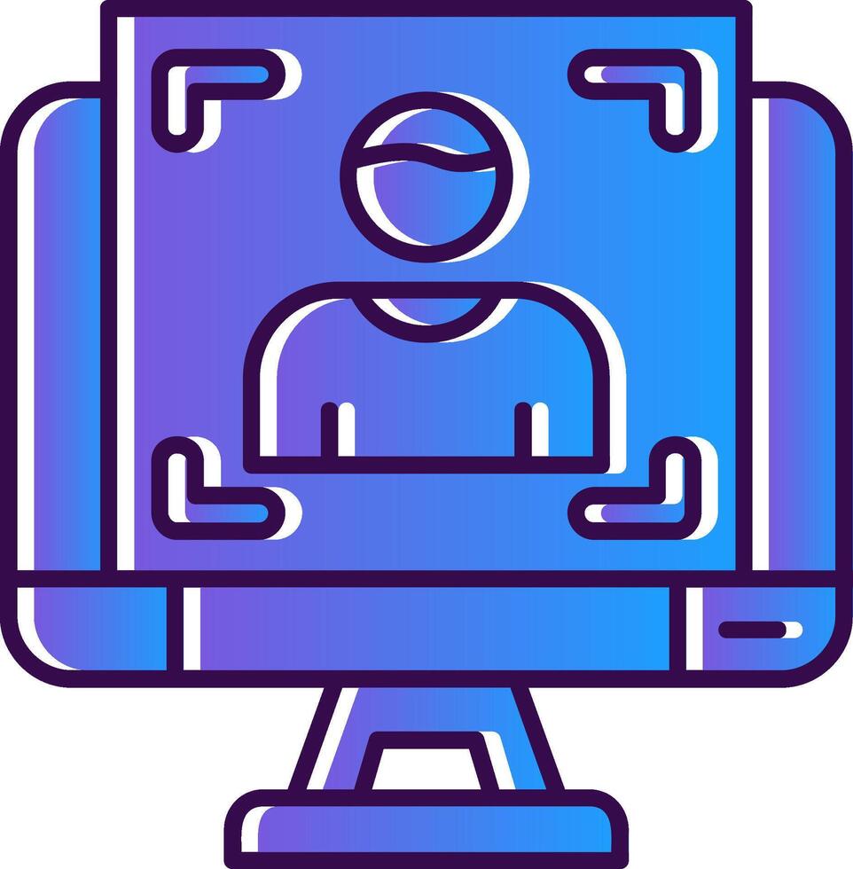 Portrait Gradient Filled Icon vector