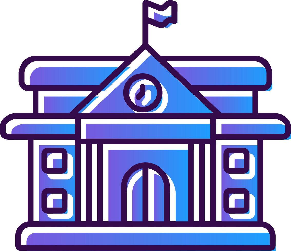 College Gradient Filled Icon vector