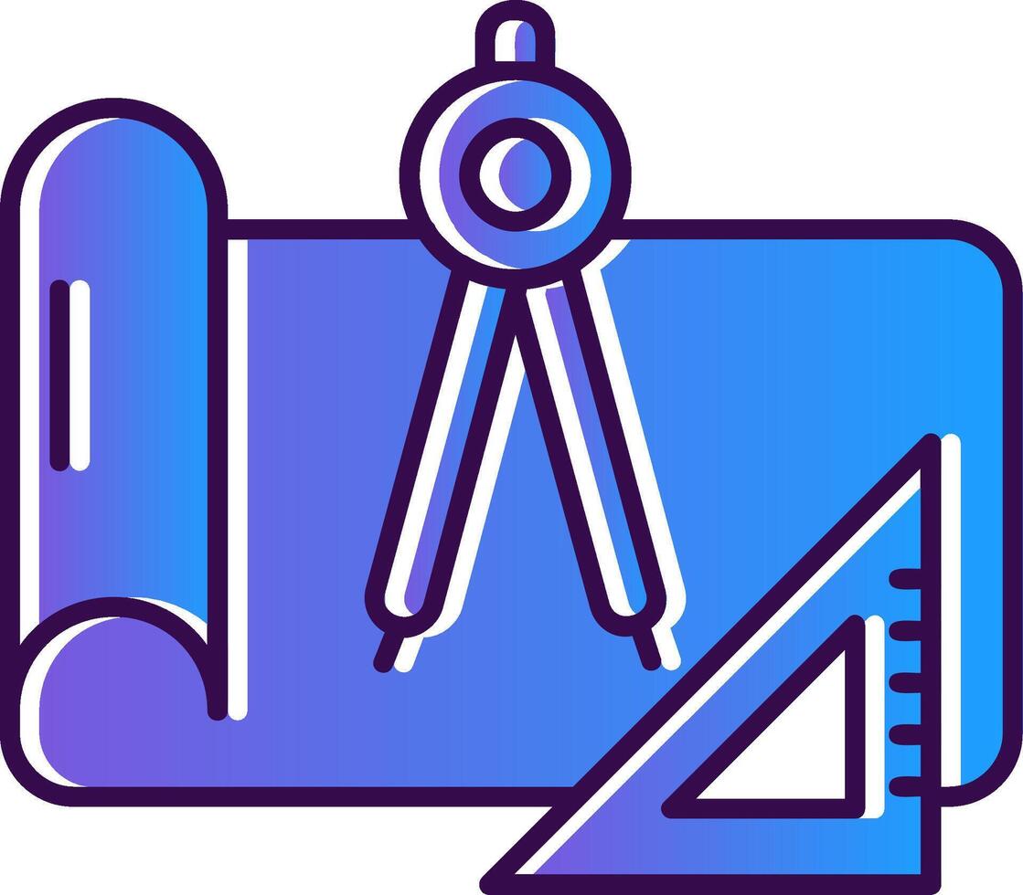 Draft Gradient Filled Icon vector