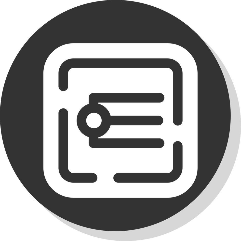 Endpoint Glyph Grey Circle Icon vector