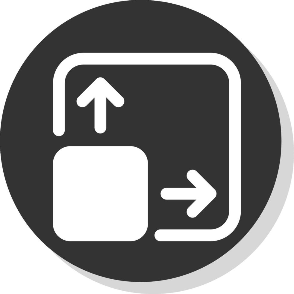 Expand Glyph Grey Circle Icon vector