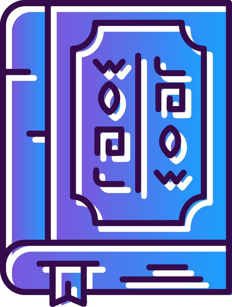 Book Gradient Filled Icon vector