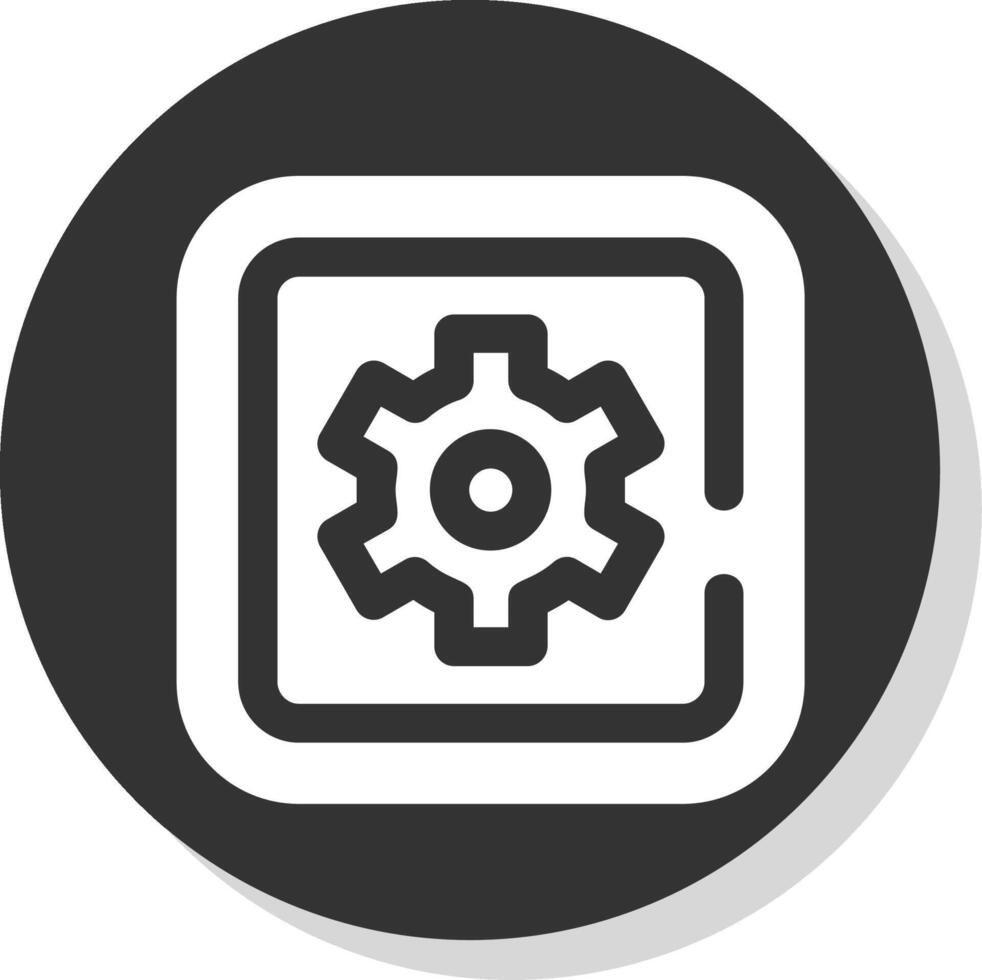 Setting Glyph Grey Circle Icon vector