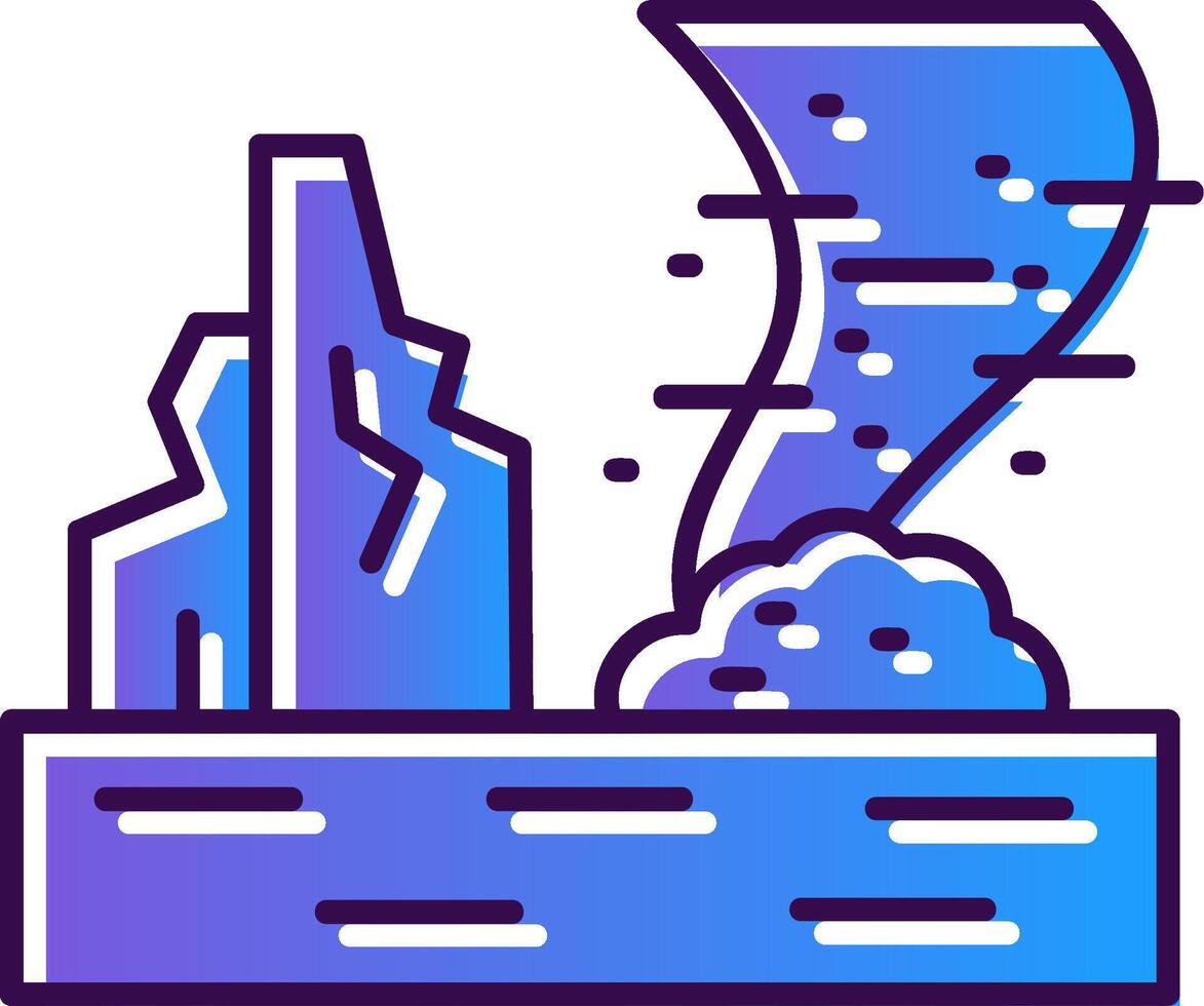Sandstorm Gradient Filled Icon vector