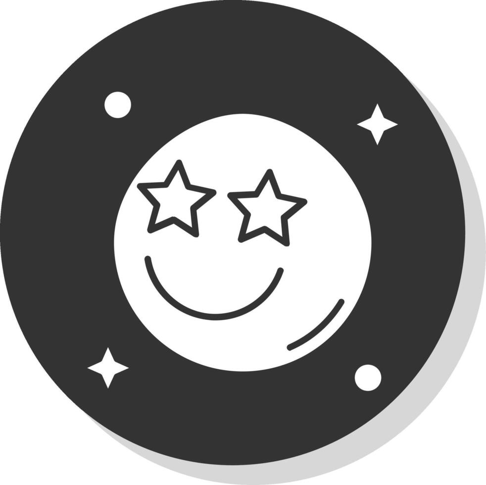 Famous Glyph Grey Circle Icon vector
