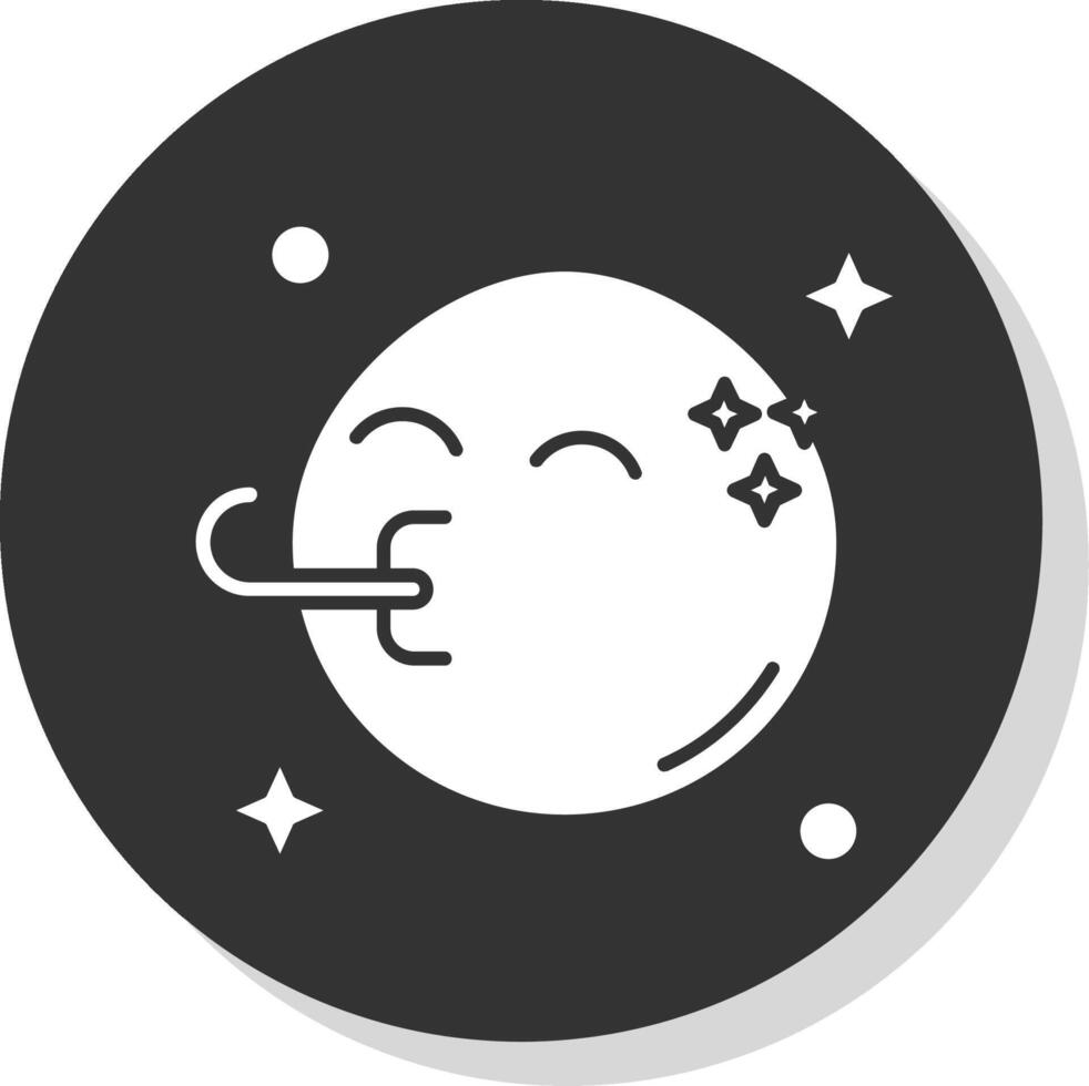 Congratulation Glyph Grey Circle Icon vector