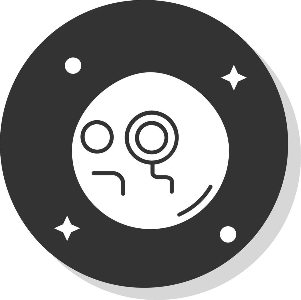 Monocle Glyph Grey Circle Icon vector