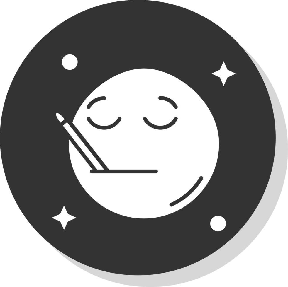 Sick Glyph Grey Circle Icon vector