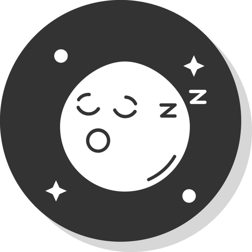 Sleep Glyph Grey Circle Icon vector