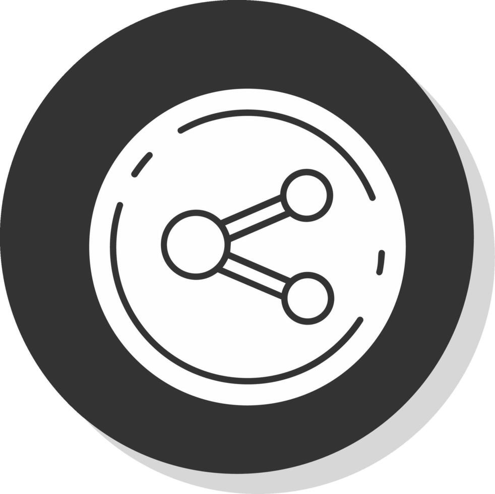Share Glyph Grey Circle Icon vector