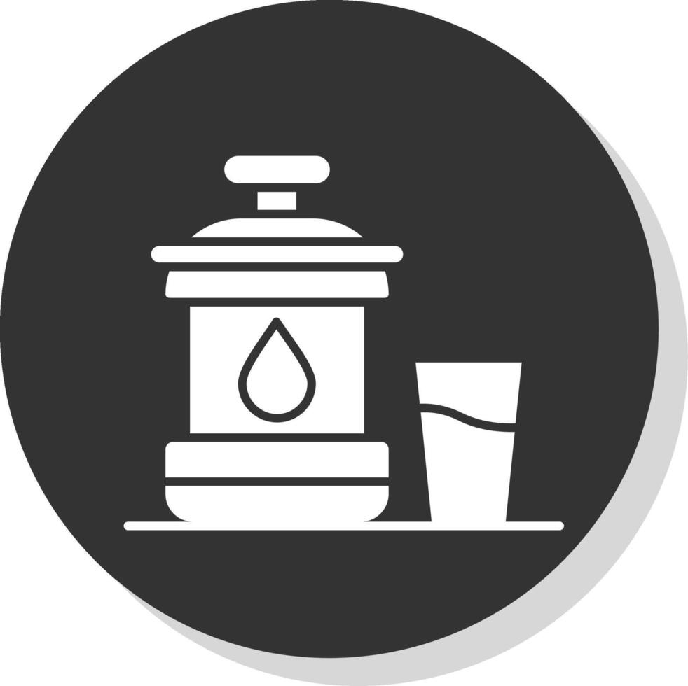 Zamzam Glyph Grey Circle Icon vector