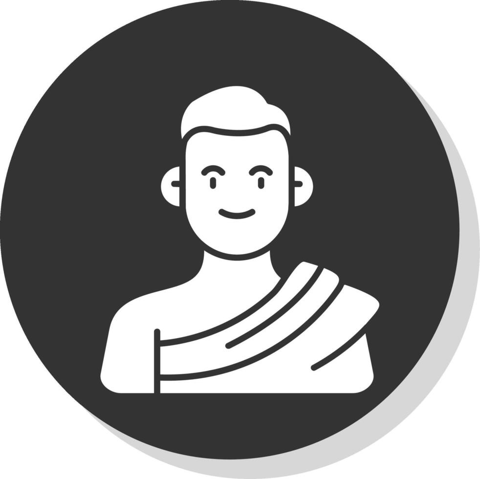 Muslim Glyph Grey Circle Icon vector