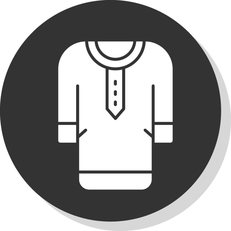 ropa glifo gris circulo icono vector