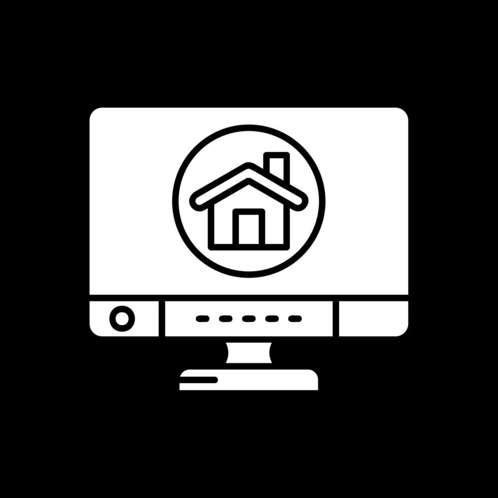 Home Glyph Inverted Icon vector