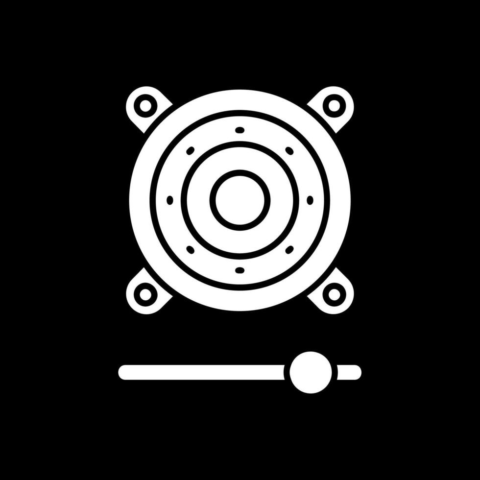 icono de glifo de altavoz invertido vector