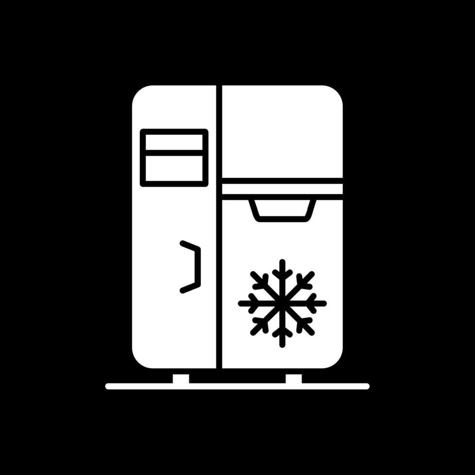 Refrigerator Glyph Inverted Icon vector