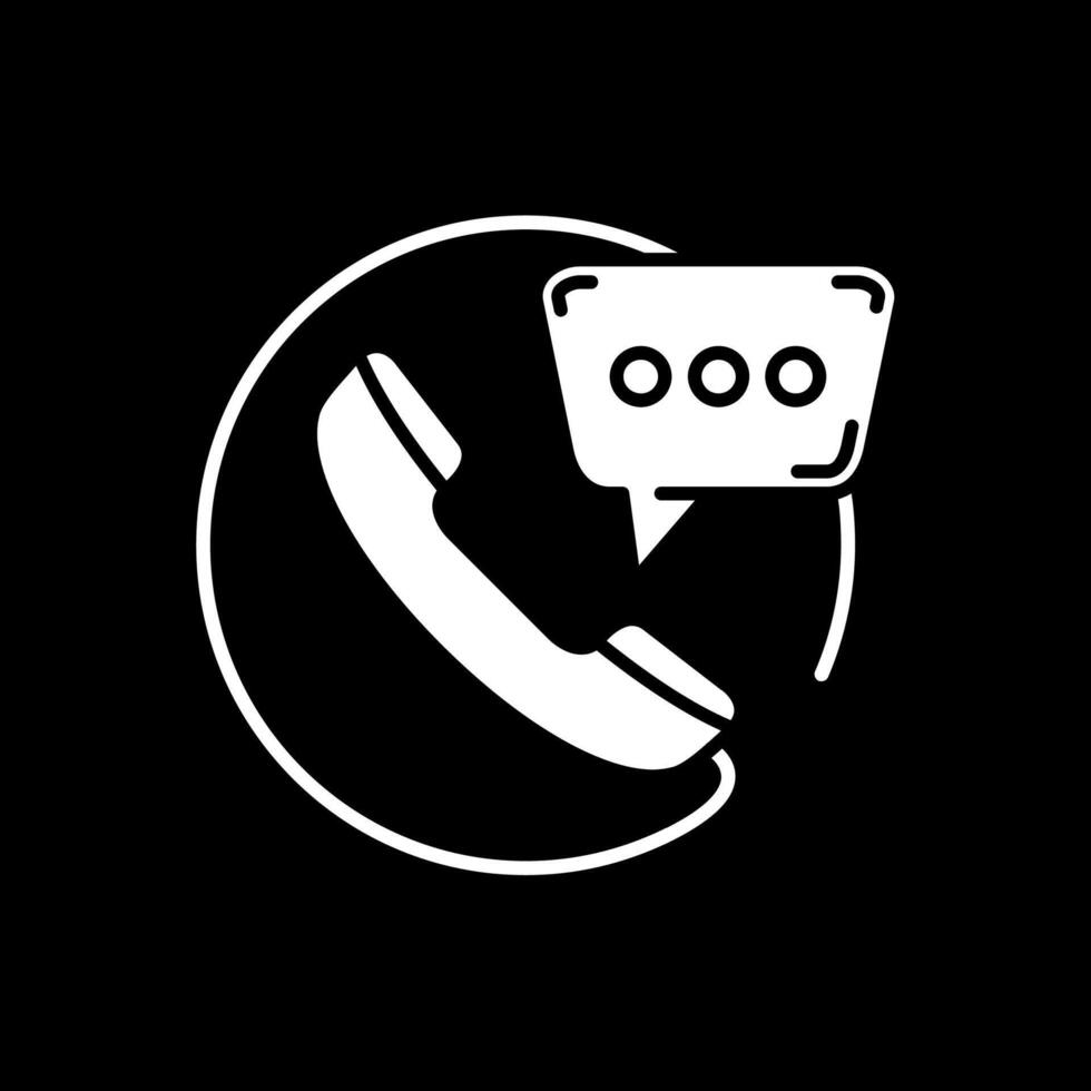 Contact Glyph Inverted Icon vector