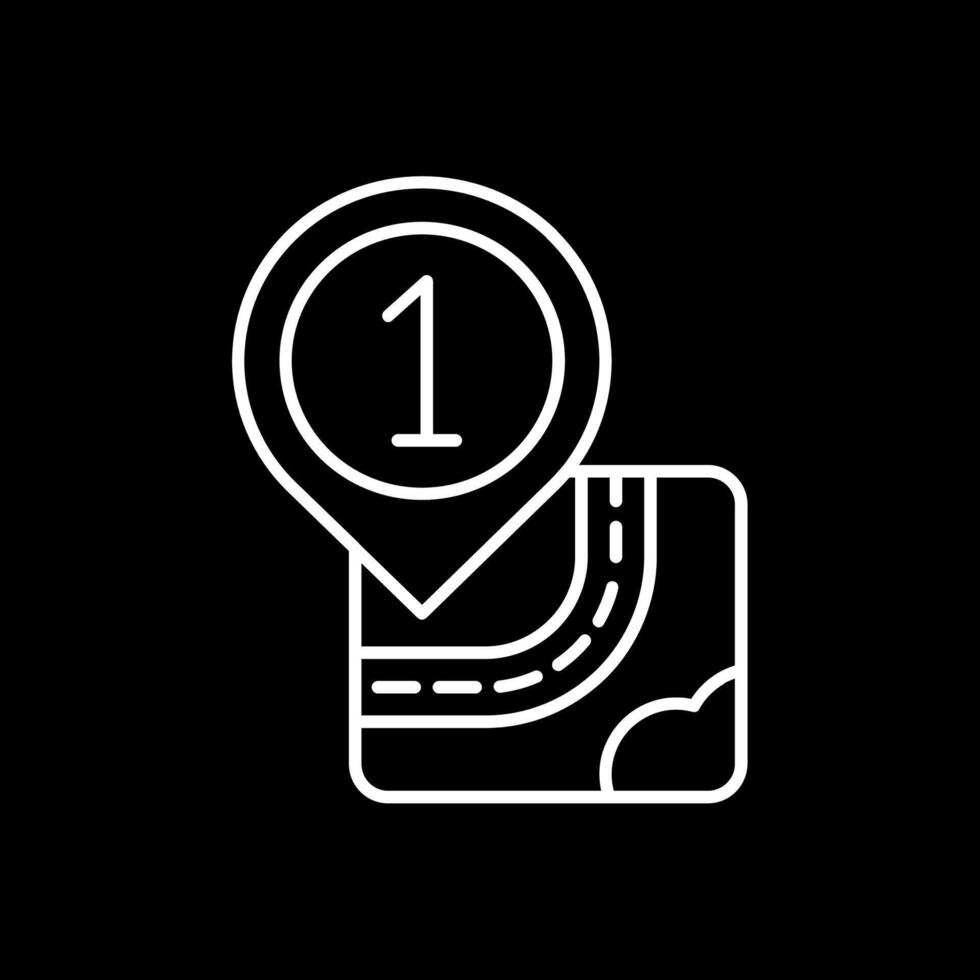 One Line Inverted Icon vector