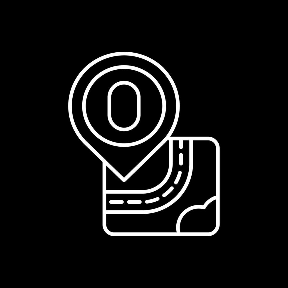 Zero Line Inverted Icon vector