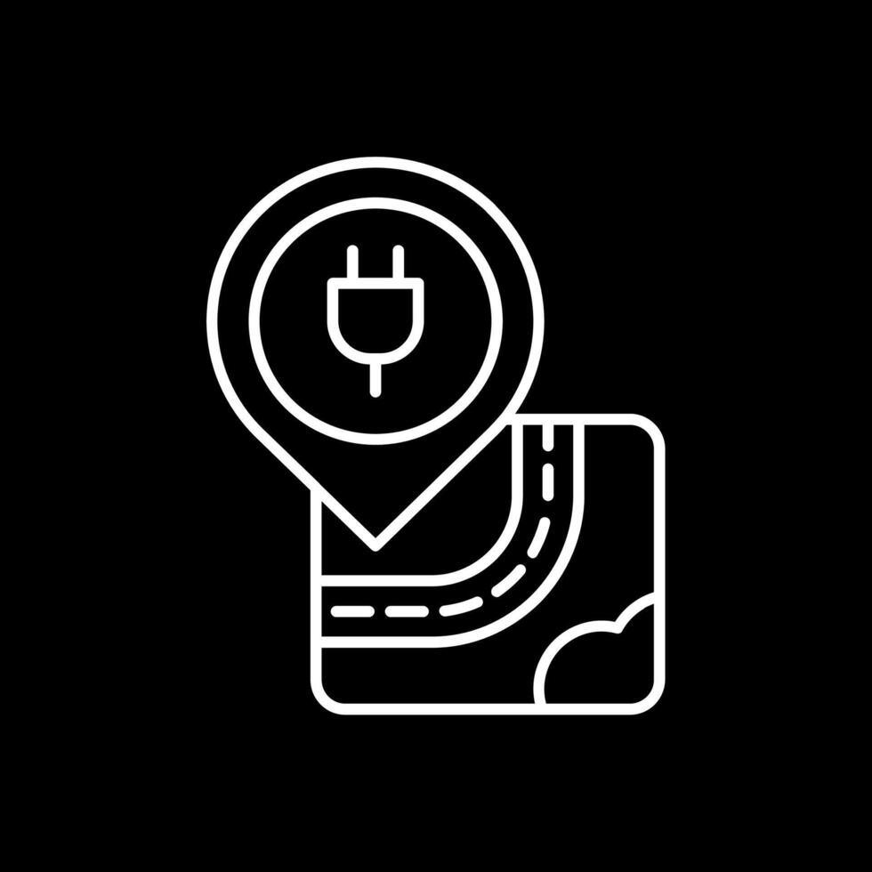 Charger Line Inverted Icon vector